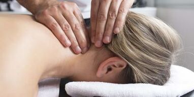 Neck massage for cervical osteochondrosis